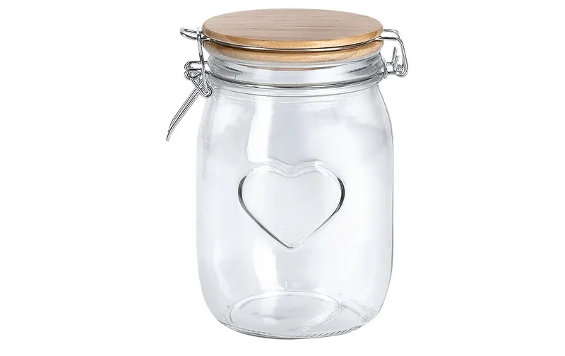 Zeller Present Vorratsglas Heart 1 l, transparent