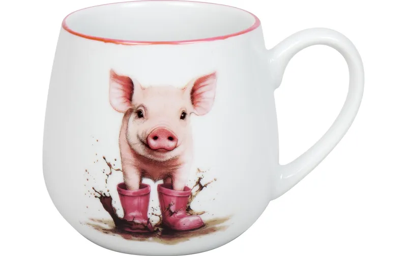 Könitz Universaltasse Tapsiges Schweinchen 400 ml, blanc