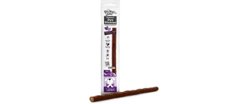 Lucky Jim Leckerli DuoStickies Huhn con Lamm 15 g
