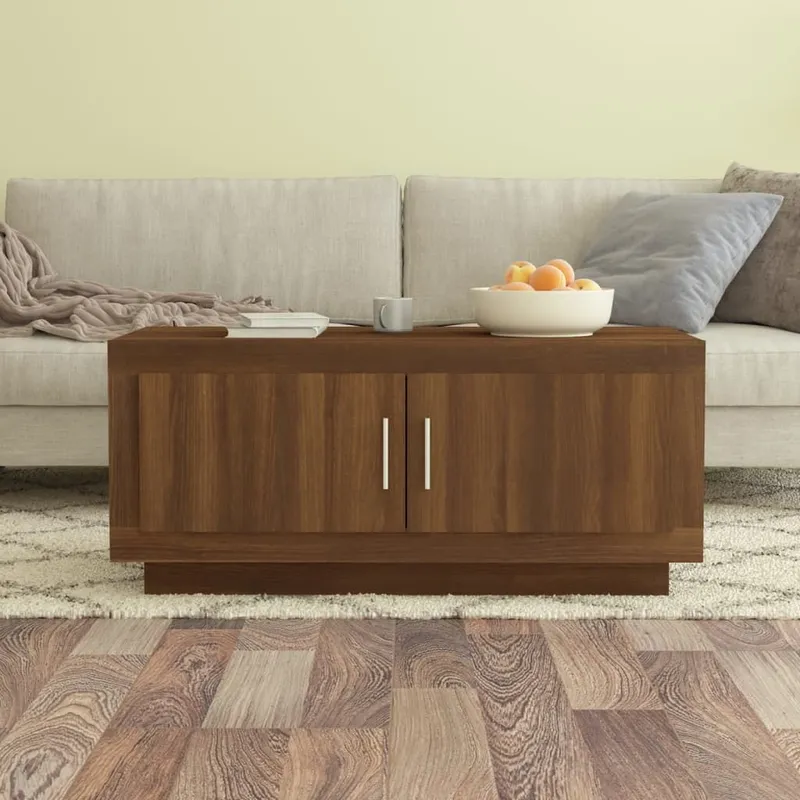 Couchtisch marrone Eichen-Optik 102x50x45 cm derivato del legno