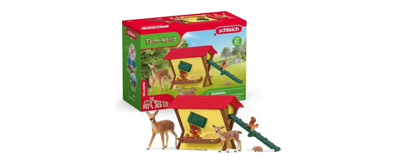 Schleich Spielfigurenset Farm World Fütterung the Waldtiere
