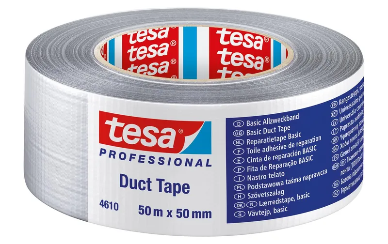 tesa Professional 4610 Steinband Basic, 50 mm x 50 m, Silber
