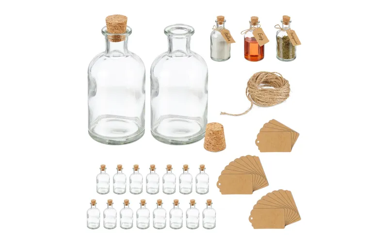 relaxdays Einmachflasche 125 ml, 20 pieces