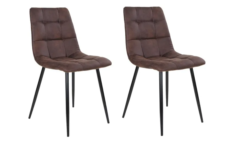 House Nordic Stuhl Middelfart 2 pièces, 86 x 55 cm, noir/brun