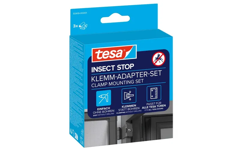 tesa Adapter für Fliegengitter FALT, Anthrazit