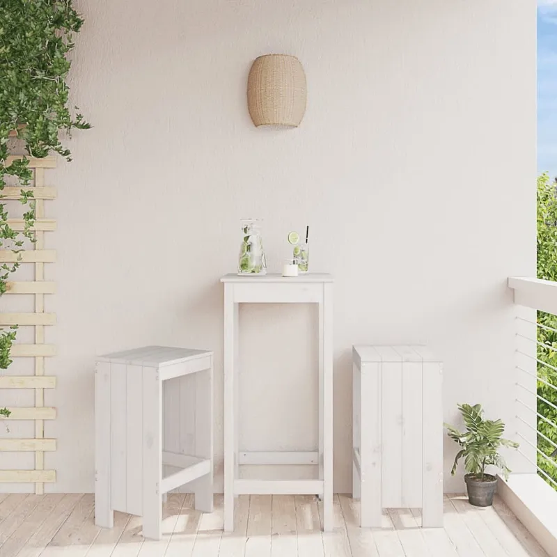 Barhocker 2 Stk. bianco 40x36x75 cm legno massiccio pino