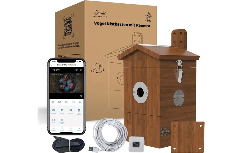 Sanilu Vogel Nistkasten mit Kamera