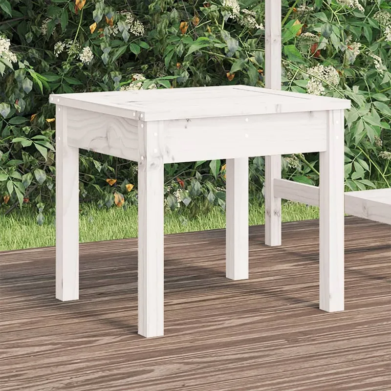 Gartenbank bianco 50x44x45 cm legno massiccio pino