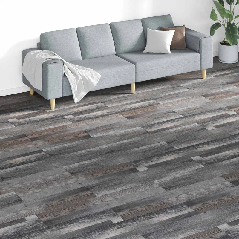 Bodenplanken Grau 5,26 m² 18 Stk. PVC