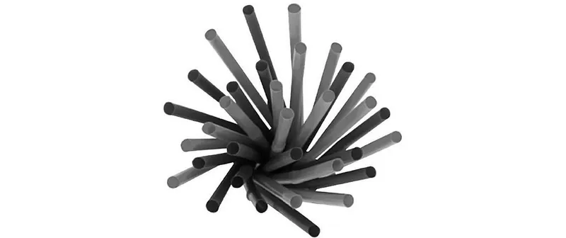 Weita Strohhalm 250 pièces, noir