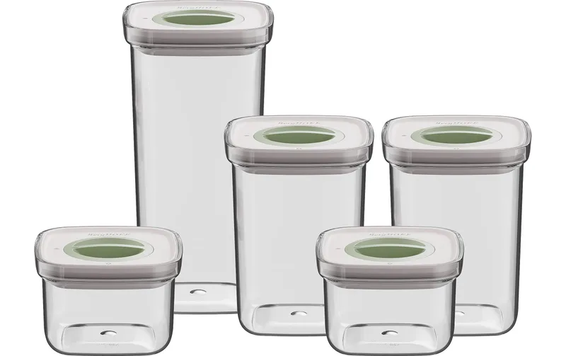 BergHOFF Vorratsbehälter Set Leo Smart Seal 5-teilig, transparent