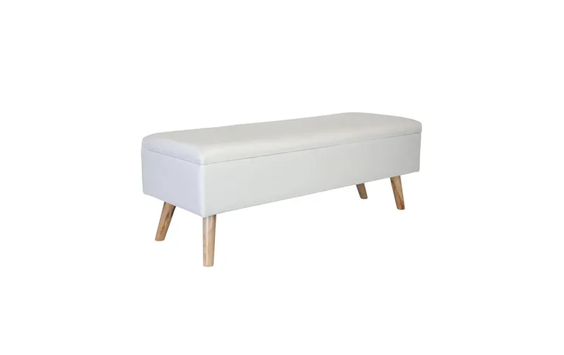 relaxdays Sitzbank 110 x 40 cm, white/brown