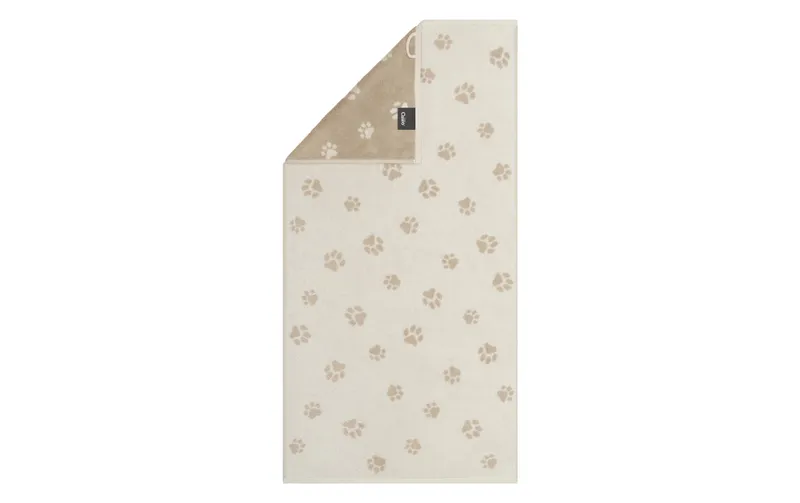 Cawö Duschtuch We Love Dogs Paws, 80 x 150 cm, Beige