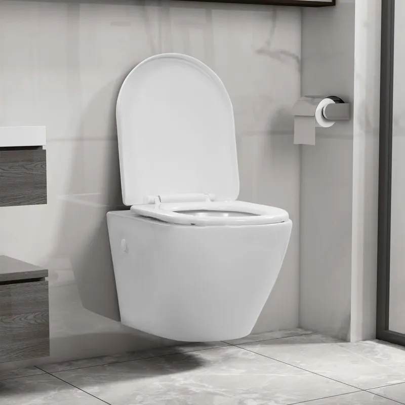 Wand-WC ohne Spülrand Keramik Weiß