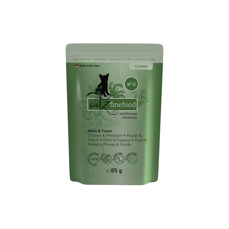 catz finefood Nassfutter No.15 Huhn & Fasan, 85 g