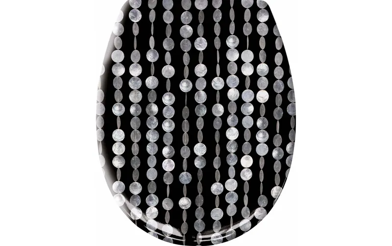 Kleine Wolke Toilettensitz Perla Absenkautomatik, Schwarz/Weiss
