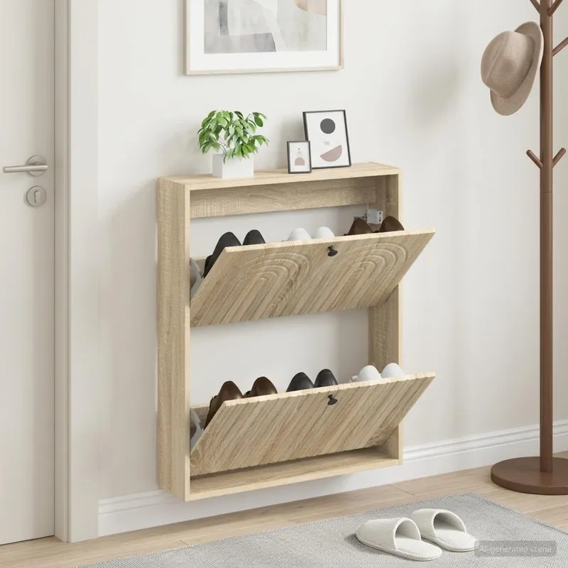 Wandmontierter Schuhschrank ALKMAAR 71 x 17 x 86 cm
