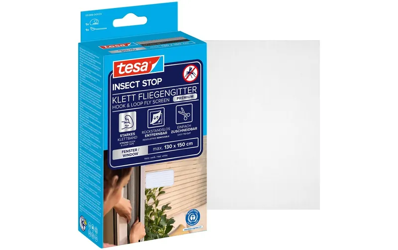 tesa Fliegengitter Insect Stop Comfort Fenster 1.3x1.5m weiss