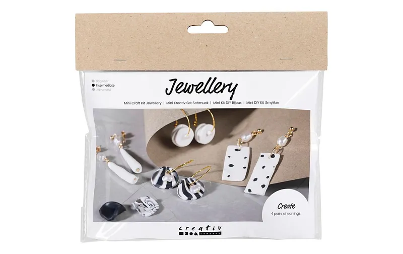 Creativ Company Schmuck Bastelset Ohrringe nero/bianco