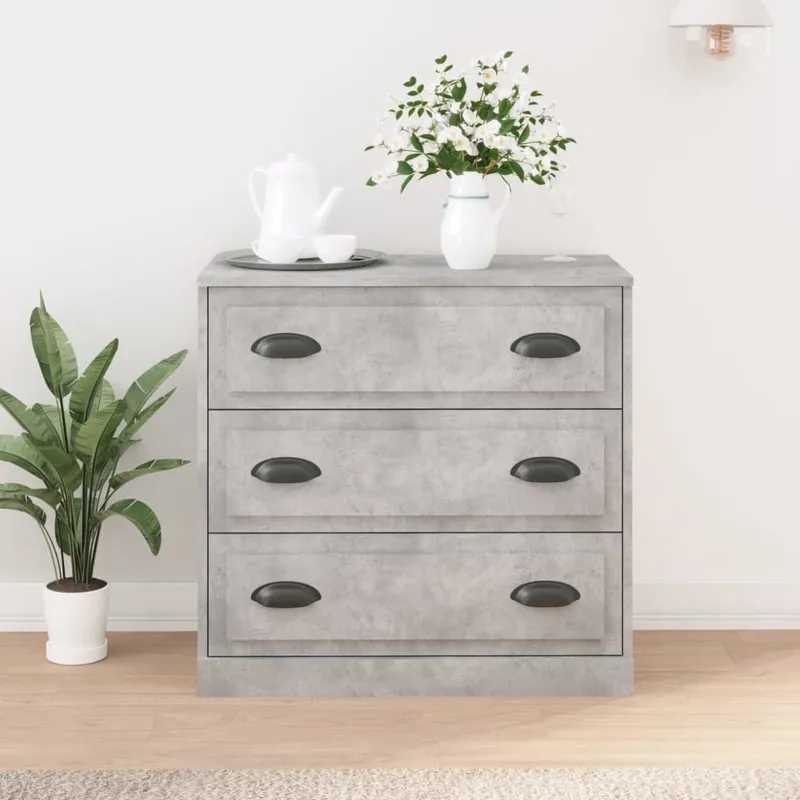 Sideboard Betongrau 70x35,5x67,5 cm derivato del legno