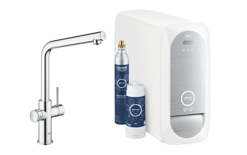 GROHE Küchenarmatur Blue Home L-Auslauf, Starter Kit, Chrom