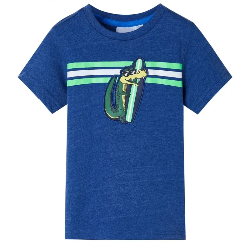 T-shirt pour enfants mélange de bleu foncé 128