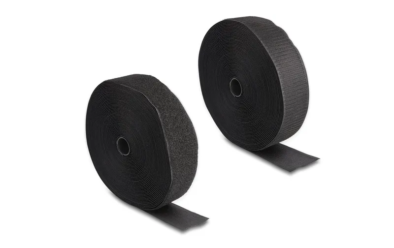 Delock Klettband 15m x 50mm Strapazierfähig noir