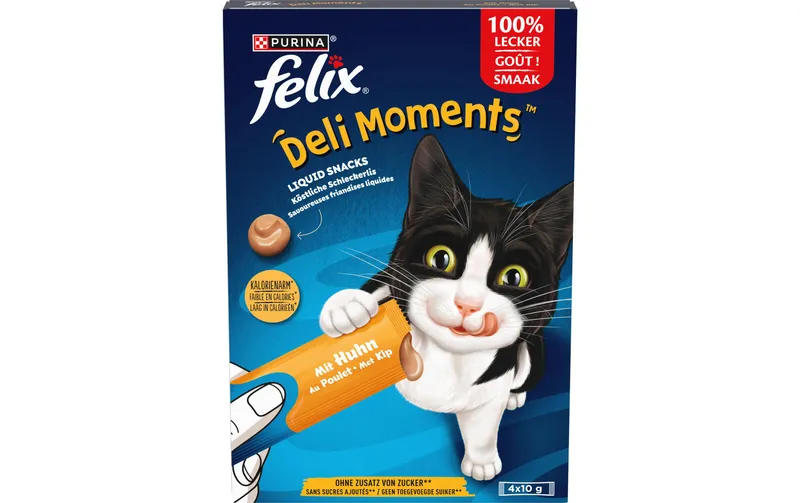 Felix Katzen-Snack Deli Moments Huhn 4 x 10g