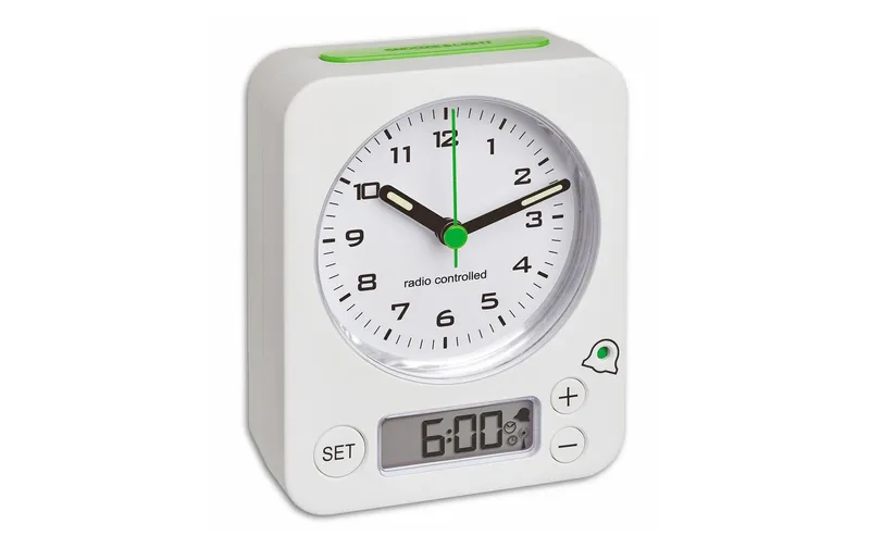 TFA Dostmann Funkwecker Combo verde/bianco