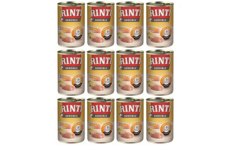 Rinti Nassfutter Sensible Dose Huhn + Kartoffel, 12 x 400 g