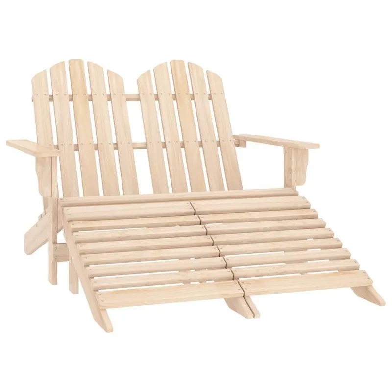 Adirondack-Gartenbank 2-Sitzer con pediera Tannenholz