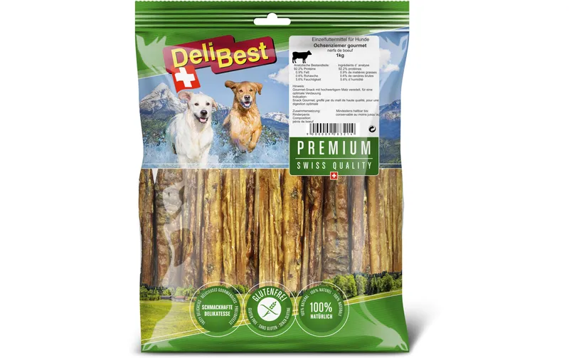 DeliBest Kaustange Premium Ochsenziemer, 1 kg