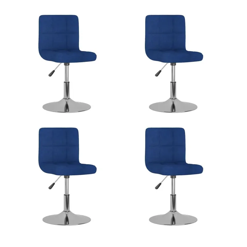 Esszimmerstühle 4 Stk. Drehbar blu tessuto