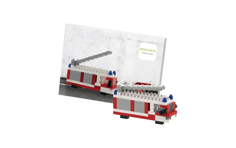BRIXIES Bausteinmodell Feuerwehr aus 133 Bausteinen
