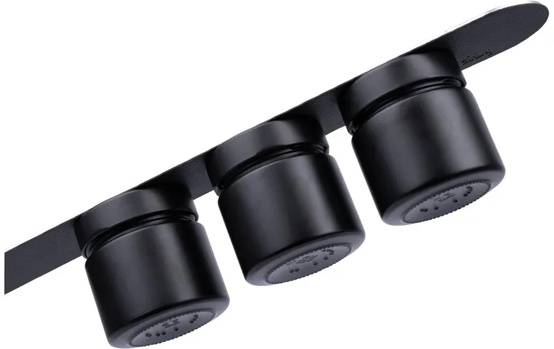 Silwy Feinkost-Magnetgläser-Set, 0.125 l, Schwarz