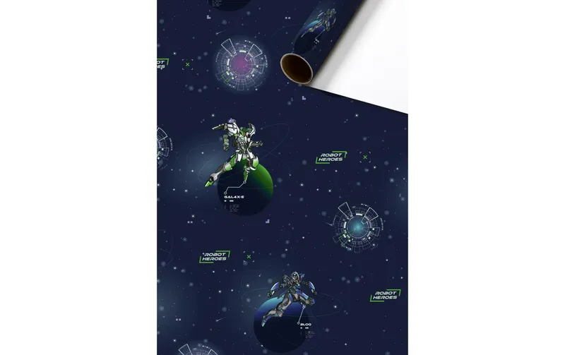 Stewo Geschenkpapier Robot 70 x 200 cm, multicolore