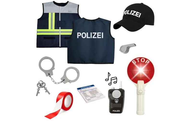 alldoro Polizei Rollenspiel-Set 9-teilig avec LED-Blaulicht et Sound
