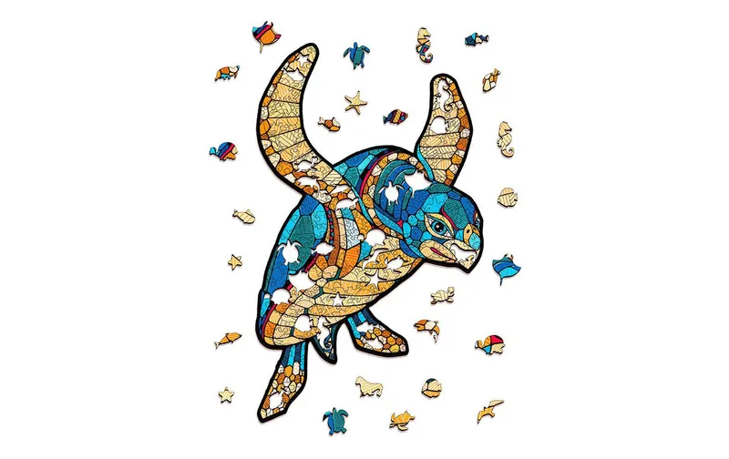 Eco Wood Art Holz-Puzzle Schildkröte 150 Teile