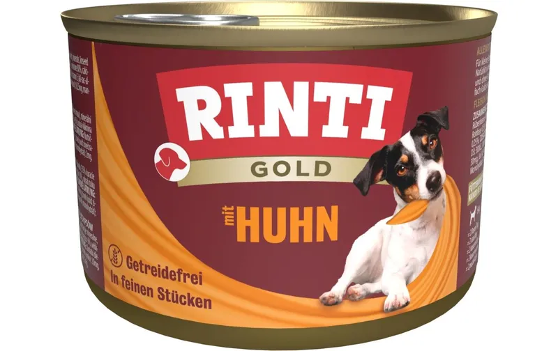Rinti Nassfutter Dose Gold mit Huhn, 185 g