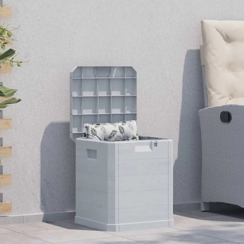 Garten-Aufbewahrungsbox 90 L Hellgrau