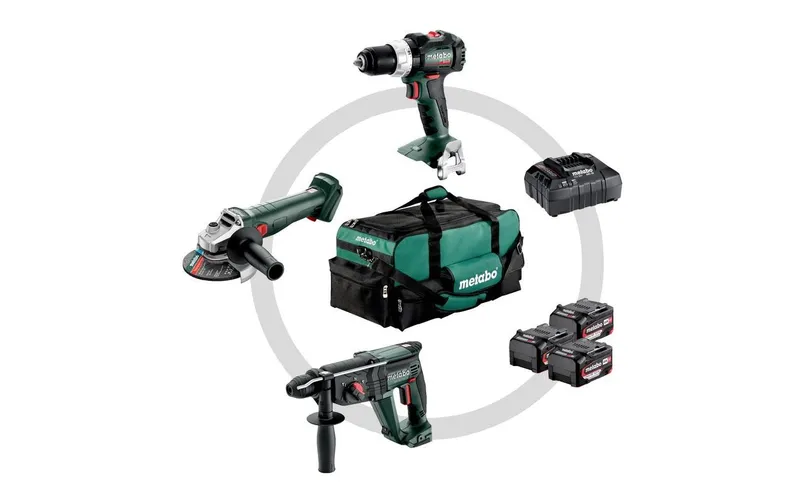 Metabo Combo Set 3.1, SB 18 LT BL + W 18 L 9-125 + KH 18 LTX 24