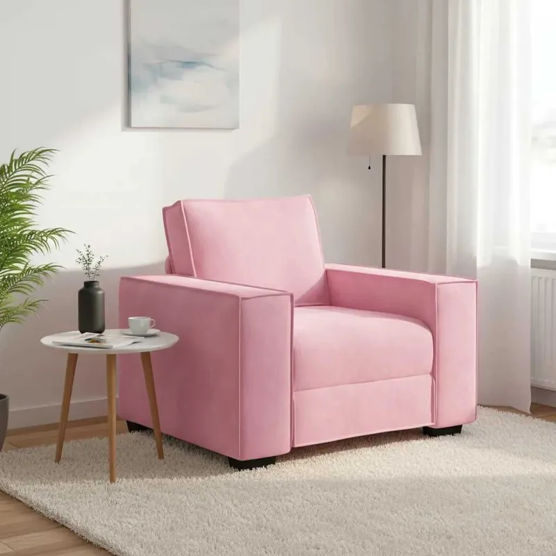 Sessel Rosa 100x78x84 cm Samt