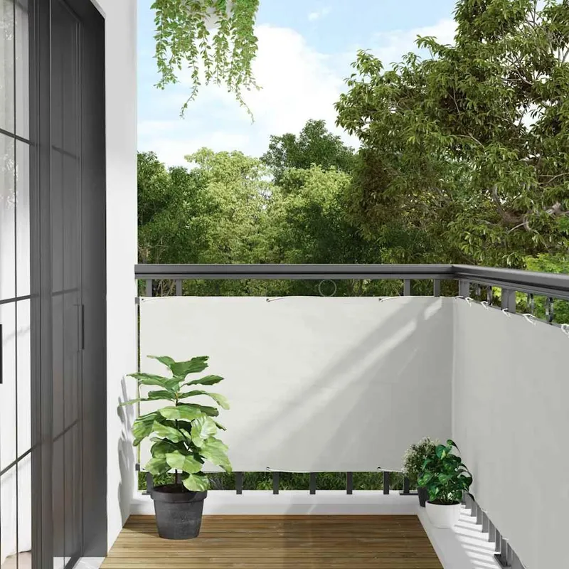 Balkon-Sichtschutz Weiß 800x120 cm PVC