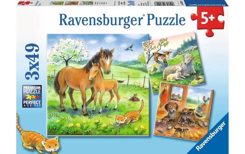 Ravensburger Puzzle Kuschelzeit 3 x 49 Teile
