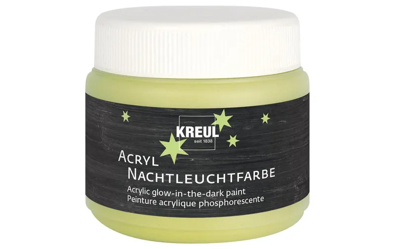 Kreul Acrylfarbe Kreul Nachtleuchtfarbe 150 ml, Gelb