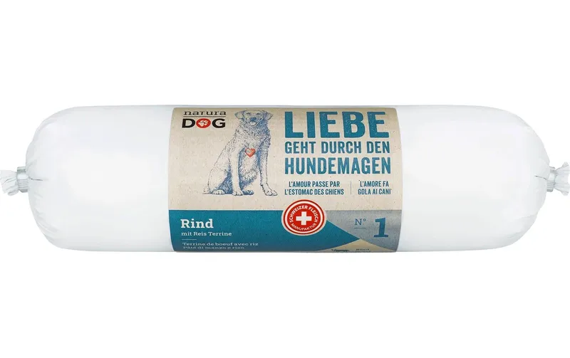 naturaDog Nassfutter Rind avec Reis Terrine, 400 g