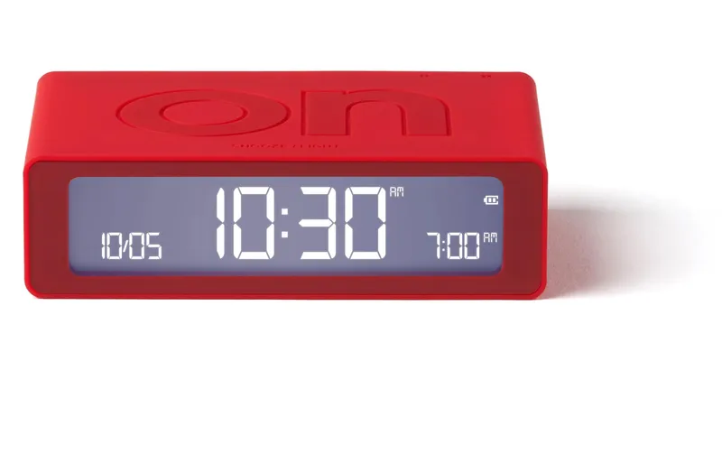 Lexon Digitalwecker Flip Mini red