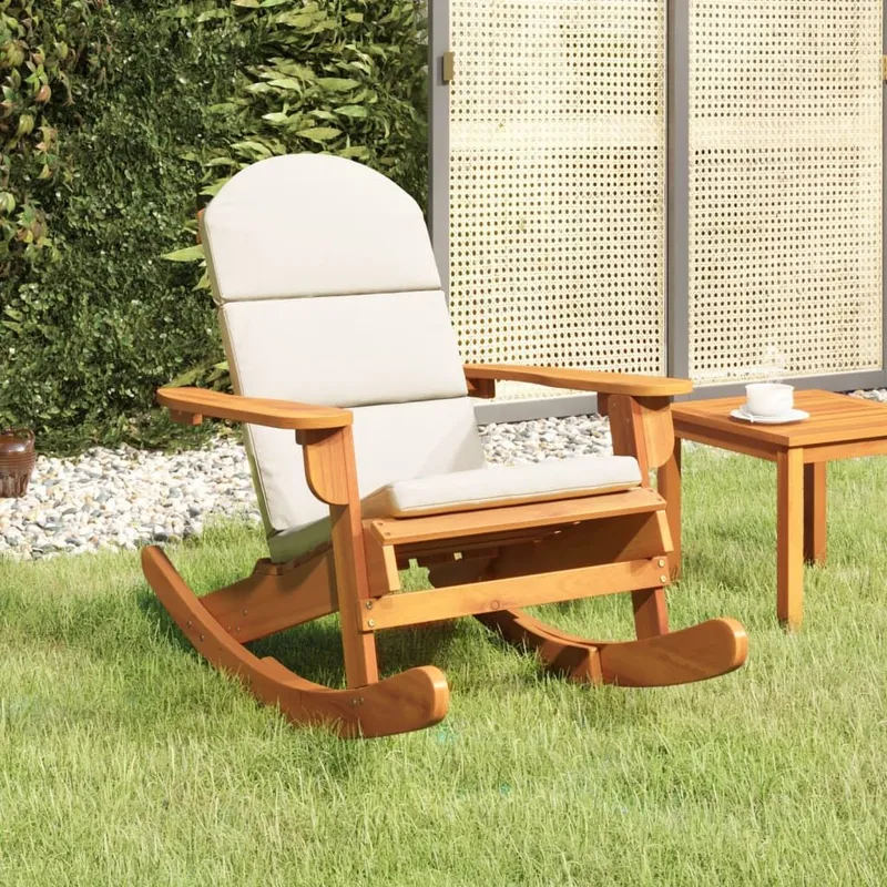 Adirondack-Schaukelstuhl mit Kissen legno massiccio acacia