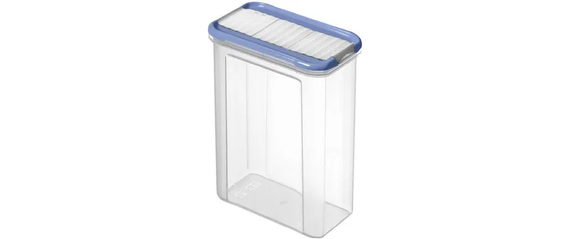 Rotho Vorratsdose Domino 1.5 l, Blau/Transparent