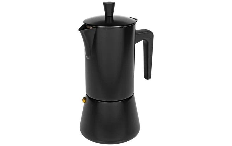 FURBER Espressokocher Chicchi 6 Tassen, black
